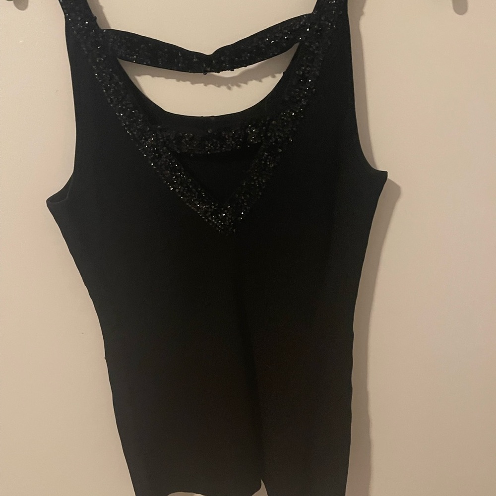Cache Black And Beaded Top. - image 3